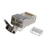 FICHA RJ45 8p8c CAT7 UTP/FTP METALICA C/ GUIA  