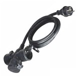 EXTENSAO CORRENTE SCHUKO 1 MACHO / 3 FEMEAS 0.5MT