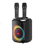 COLUNA AMPLIFICADA USB/SD/AUX/BT + 2 MICROFONES