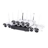 KIT 8 CAMERAS WIFI C/ NVR 10 CANAIS PLUG & PLAY