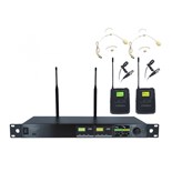 SISTEMA DUPLO WIRELESS UHF TRUE DIVERSITY CABEÇA E LAPELA  