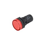 PILOTO REDONDO PAINEL 19.5mm 24VDC VERMELHO