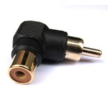 FICHA ADAPTADORA RCA MACHO/FEMEA 90 GRAUS GOLD