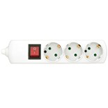 BASE CORRENTE SCHUKO 3 VIAS + INTERRUPTOR SEM CABO