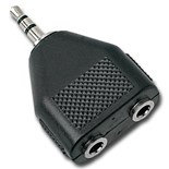 ADAPT. JACK 3,5 ST P/ 2X jack 3,5 ST FEMEA