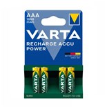 PACK 4 PILHAS RECARREGAVEIS AAA 1100mA HR03 NI-MH VARTA