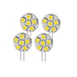 LAMPADA 6 LEDS 5050 SMD G4 BRANCO FRIO 12V 1.2W 23X33.3mm