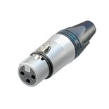 FICHA XLR FEMEA 3P NEUTRIK PARA EXTENSAO