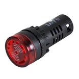 PILOTO REDONDO PAINEL  16mm   12V COM BESOURO VERMELHO