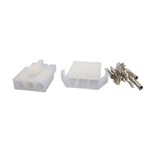 CONJUNTO FICHAS MOLEX 3 PINOS MACHO/FEMEA