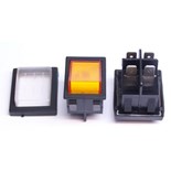 INTERRUPTOR COM LUZ COM CAPA  AMARELO