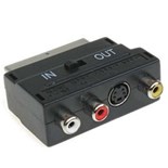 ADAPTADOR SCART 3XRCA + SVHS FEMEA