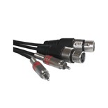 EXTENSAO 2 XLR FEMEA / 2 RCA MACHO 3MTS