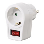 ADAPTADOR 1 TOMADA COM TERRA + INTERRUPTOR 230VAC 16A