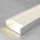 BARRA LEDS 12V CALHA ALUMINIO / CAPA BRANCO BAÇO